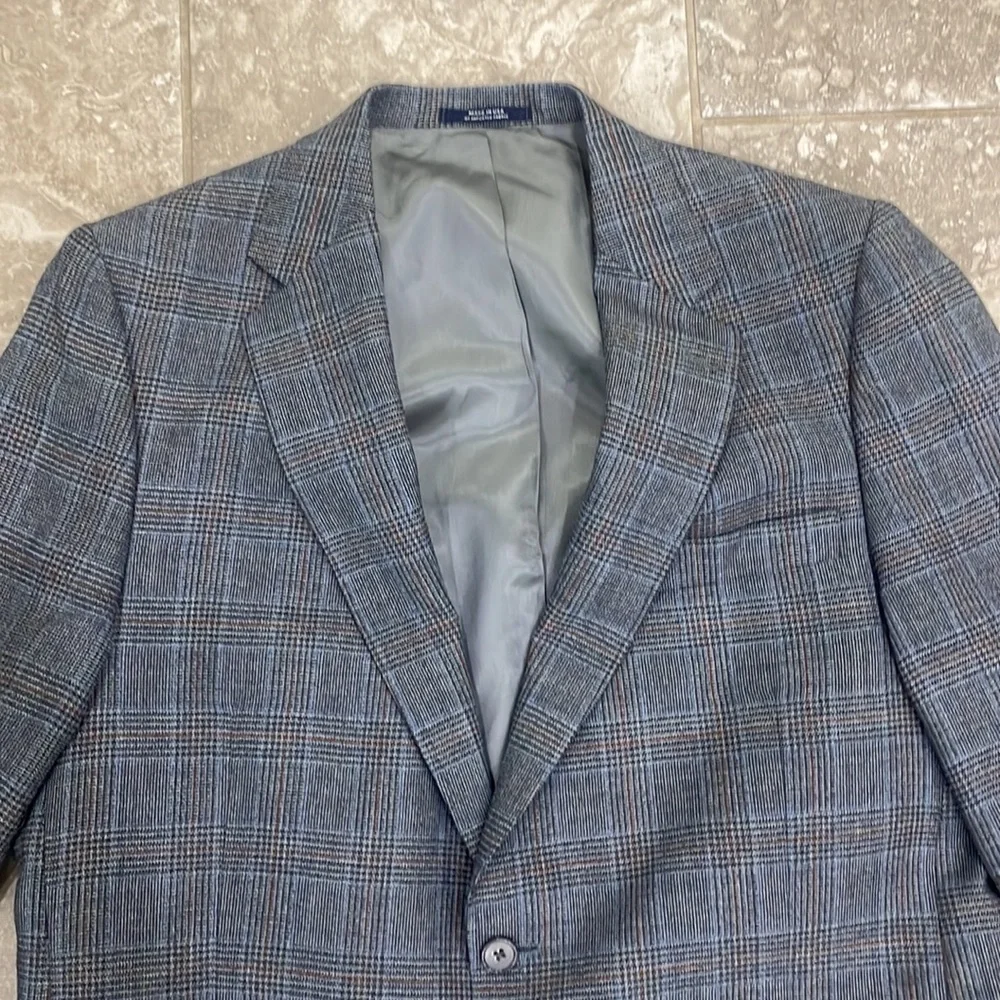 Hart Schaffner‎ Marx Plaid Spirts Blazer Size 44L